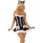 Sexy kitty cat-kostyme-lysrosa-svart